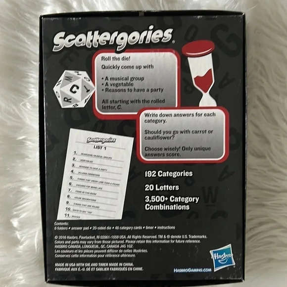Hasbro gaming classic Scattegories Game party board game Ages 12 and up - Picture 2 of 6
